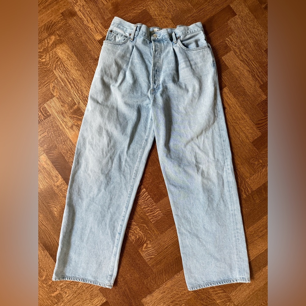 AGOLDE Dax Upsized Jeans‎ Organic Pleated Wide Leg Baggy Oversized Cotton 28